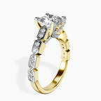 18kt Yellow Gold Calista Side Stone Lab Diamond Ring standing product image one