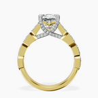 18kt Yellow Gold Calista Side Stone Lab Diamond Ring side right image one