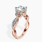 10kt Rose Gold Harlow Twisted Shank Lab Diamond Ring standing product image one