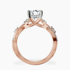 10kt Rose Gold Harlow Twisted Shank Lab Diamond Ring side right image one