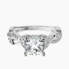 Platinum Harlow Twisted Shank Lab Diamond Ring front image