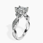 Platinum Harlow Twisted Shank Lab Diamond Ring standing product image one