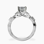 Platinum Harlow Twisted Shank Lab Diamond Ring side right image one