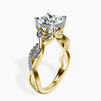 18kt Yellow Gold Harlow Twisted Shank Lab Diamond Ring standing product image one