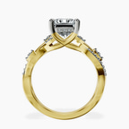 18kt Yellow Gold Harlow Twisted Shank Lab Diamond Ring side right image one