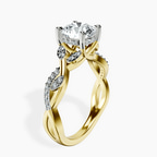 2.82 ct. round Harlow Twisted Shank Ring in 10kt yellow gold standing product image one