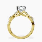2.82 ct. round Harlow Twisted Shank Ring in 10kt yellow gold side right image one
