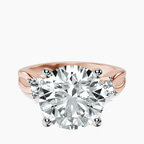 18kt Rose Gold Odette Three Stone Bypass Lab Diamond Ring front image