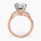 18kt Rose Gold Odette Three Stone Bypass Lab Diamond Ring side right image one