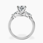14ct White Gold Odette Three Stone Bypass Lab Diamond Ring side right image one