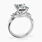 14kt White Gold Odette Three Stone Bypass Lab Diamond Ring side right image one