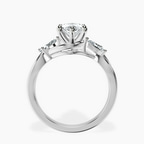14ct White Gold Odette Three Stone Bypass Lab Diamond Ring side right image one