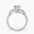 14ct White Gold Odette Three Stone Bypass Lab Diamond Ring side right image one