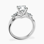 14ct White Gold Odette Three Stone Bypass Lab Diamond Ring side right image one