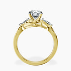 14kt Yellow Gold Odette Three Stone Bypass Lab Diamond Ring side right image one