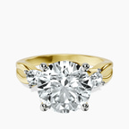 14kt Yellow Gold Odette Three Stone Bypass Lab Diamond Ring front image