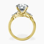 14kt Yellow Gold Odette Three Stone Bypass Lab Diamond Ring side right image one