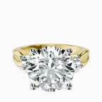 14kt Yellow Gold Odette Three Stone Bypass Lab Diamond Ring front image