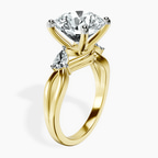 14kt Yellow Gold Odette Three Stone Bypass Lab Diamond Ring standing product image one