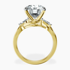 14kt Yellow Gold Odette Three Stone Bypass Lab Diamond Ring side right image one