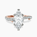9ct Rose Gold Phoebe Twigs Lab Diamond Ring front image