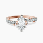 18kt Rose Gold Phoebe Twigs Lab Diamond Ring front image
