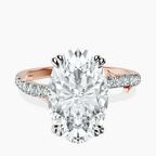 18kt Rose Gold Phoebe Twigs Lab Diamond Ring front image