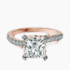 9ct Rose Gold Phoebe Twigs Lab Diamond Ring front image
