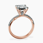 14kt Rose Gold Phoebe Twigs Lab Diamond Ring side right image one