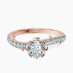 18kt Rose Gold Phoebe Twigs Lab Diamond Ring front image