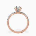 18kt Rose Gold Phoebe Twigs Lab Diamond Ring side right image one