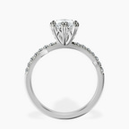 Platinum Phoebe Twigs Lab Diamond Ring side right image one