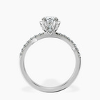 Platinum Phoebe Twigs Lab Diamond Ring side right image one