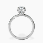 Platinum Phoebe Twigs Lab Diamond Ring side right image one
