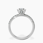 Platinum Phoebe Twigs Lab Diamond Ring side right image one