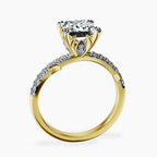 14ct Yellow Gold Phoebe Twigs Lab Diamond Ring side right image one