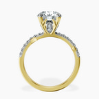 2.82 ct. round Phoebe Twigs Ring in 10kt yellow gold side right image one