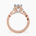 14ct Rose Gold Letitia Side Stone Lab Diamond Ring side right image one
