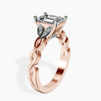 14ct Rose Gold Letitia Side Stone Lab Diamond Ring standing product image one