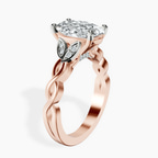 2.06 ct. oval Letitia Side Stone Ring in 14kt rose gold standing product image one