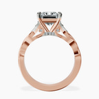 18ct Rose Gold Letitia Side Stone Lab Diamond Ring side right image one