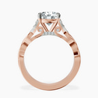 18kt Rose Gold Letitia Side Stone Lab Diamond Ring side right image one