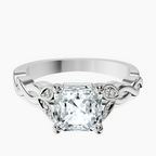 Platinum Letitia Side Stone Lab Diamond Ring front image