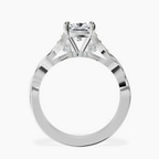 1.02 ct. cushion Letitia Side Stone Ring in 14kt white gold side right image one