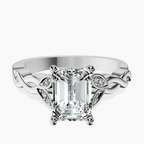 Platinum Letitia Side Stone Lab Diamond Ring front image