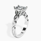 Platinum Letitia Side Stone Lab Diamond Ring standing product image one