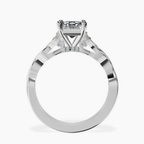 Platinum Letitia Side Stone Lab Diamond Ring side right image one