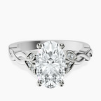 Platinum Letitia Side Stone Lab Diamond Ring front image