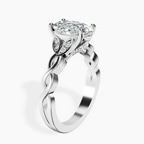 Platinum Letitia Side Stone Lab Diamond Ring standing product image one