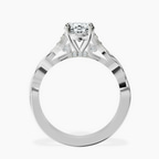 Platinum Letitia Side Stone Lab Diamond Ring side right image one